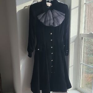 Vintage, Velvet Oscar de la Renta Black Long Sleeve A-line Jacket - Small -  OBO
